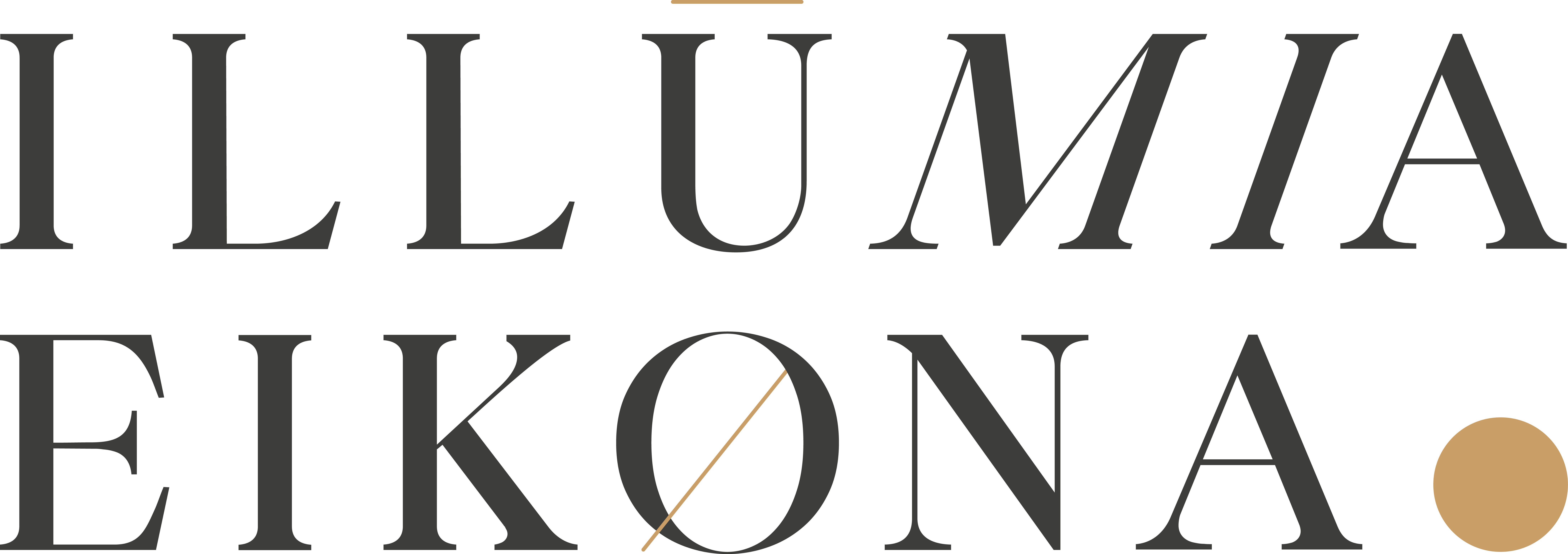 Illumia Eikona Logo der Hochzeitsfotografin aus Zürich - Illu von Illuminated - Erleuchtend. Mia von Ihrem Namen und Eikona von Bild aus dem Griechischen.